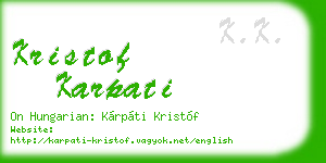 kristof karpati business card