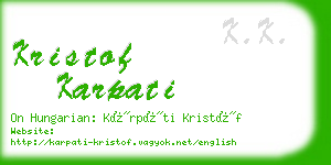 kristof karpati business card